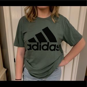 Army green adidas size large t shirt